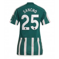 Manchester United Jadon Sancho #25 Replica Away Shirt Ladies 2023-24 Short Sleeve